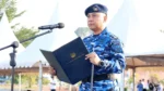 Danlanud Hang Nadim Batam, Letkol Pnb Hendro Sukamdani, menjadi Inspektur Upacara 17 Hari Bulan Tingkat Kota Batam