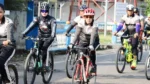 Kapolres Bintan, AKBP Yunita Stevani, saat memimpin langsung kegiatan patroli bersepeda (gowes) bersama anggota Polres Bintan di wilayah Kecamatan Bintan Utara