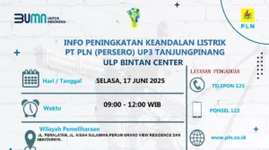 Listrik Padam Sementara di Tanjungpinang pada Selasa 17 Juni 2025, Ini wilayah terdampak